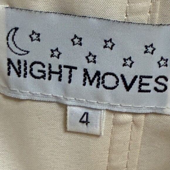 Night Moves Light Gold All Over Sequin Beaded Strapless Formal 6755 Dress Gown 4 - Picture 16 of 16